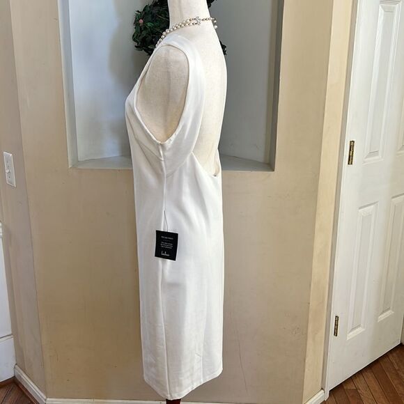 Lulu’s NEW w tags Womens size XL cream off white midi sleeveless dress - Picture 8 of 16